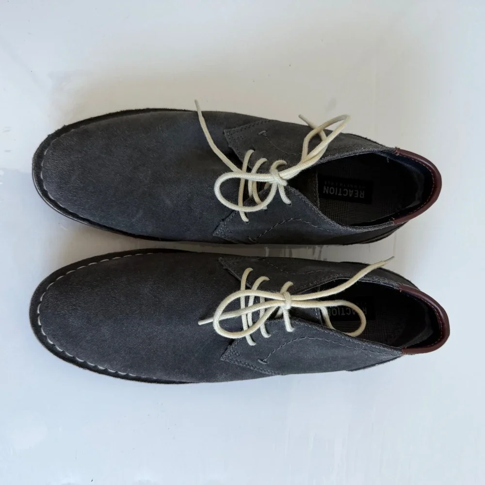 Kenneth‎ Cole Reaction Desert Sun Suede Chukka Boot Grey Mens Size 10